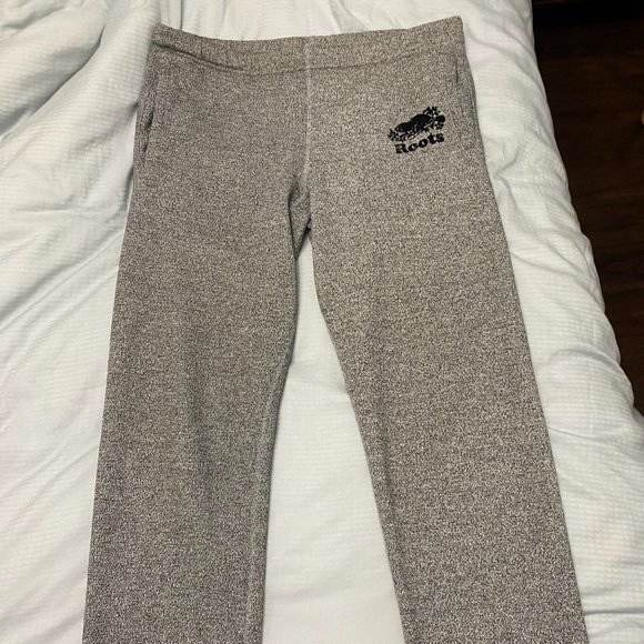 Roots Original Boyfriend Salt & Pepper Sweatpants - Picture 1 of 5